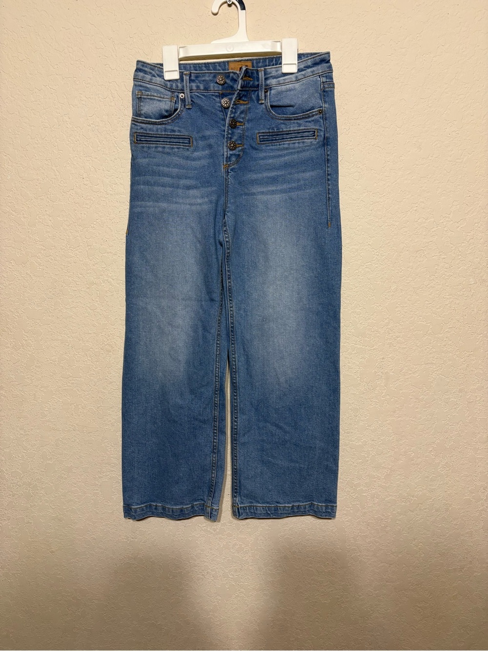 DRIFTWOOD Charlee Light Blue High-Rise Wide Leg Jeans with Button Fly